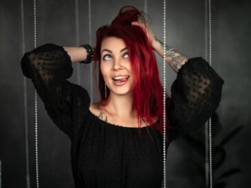 Photo red hair dress